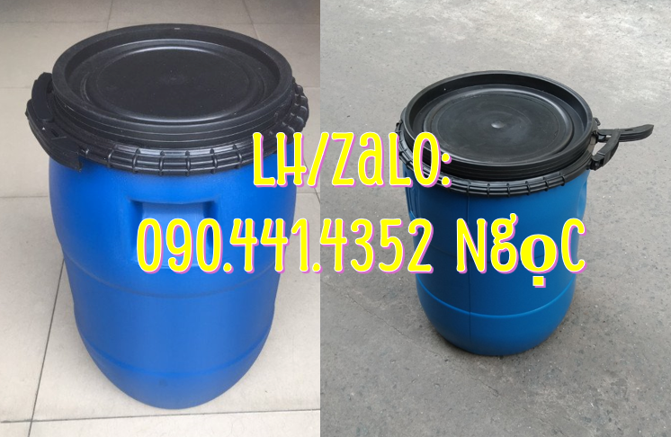 Thùng phuy nhựa nắp kín, thùng phuy nhựa 30 lít, thùng phuy 50 lít rẻ