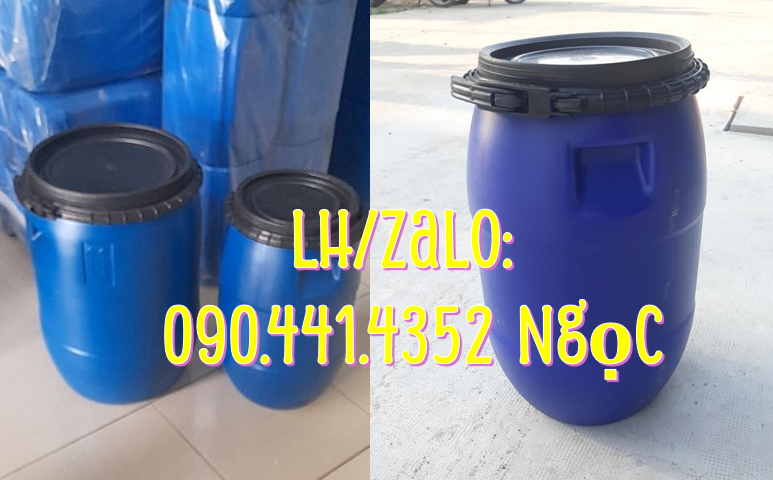 Thùng phuy nhựa nắp kín, thùng phuy nhựa 30 lít, thùng phuy 50 lít rẻ