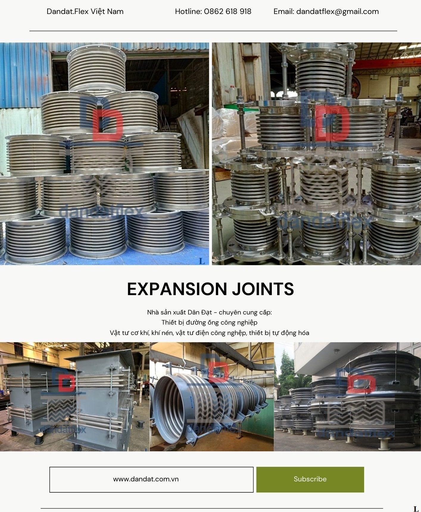 Thiết bị đường ống công nghiệp, khớp nối mềm chống rung, khớp giãn nở