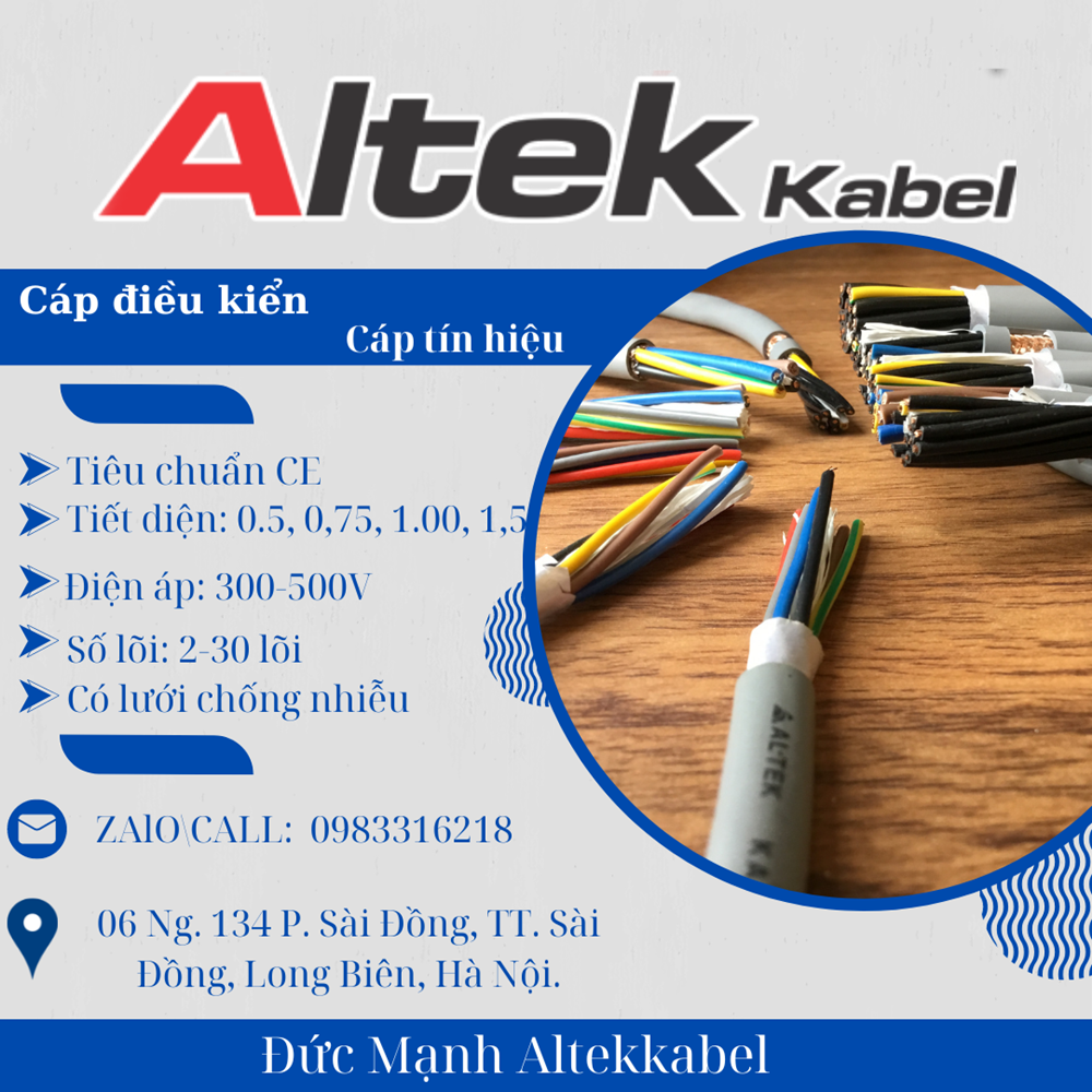 Cáp điều khiển Altek Kabel số lõi 2 -30 lõi