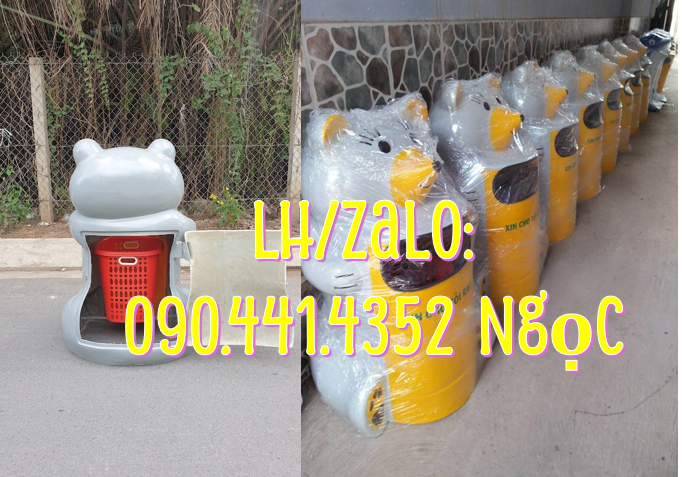 Sỉ lẻ thùng rác hình con vật, thùng rác hình con thú giá rẻ nhất TPHCM