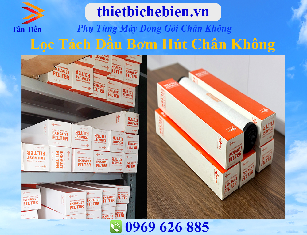 lọc tách dầu bơm hút chân không nhập khẩu