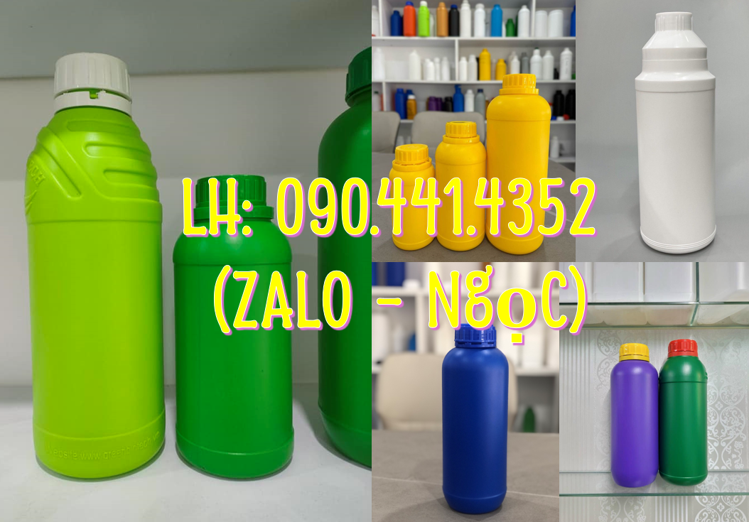 Sỉ chai nhựa 1 lít xanh, chai nhựa 500ml trắng, sx chai nhựa 250ml