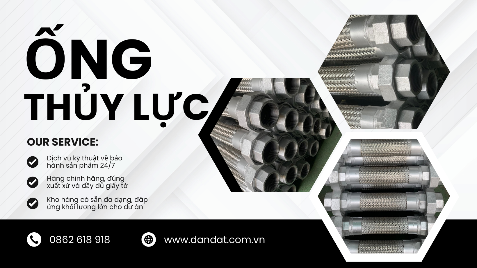 Ống Cao Su Thủy Lực Bọc Lưới Inox, Dây Tuy Ô Thủy Lực Đan Lưới Inox