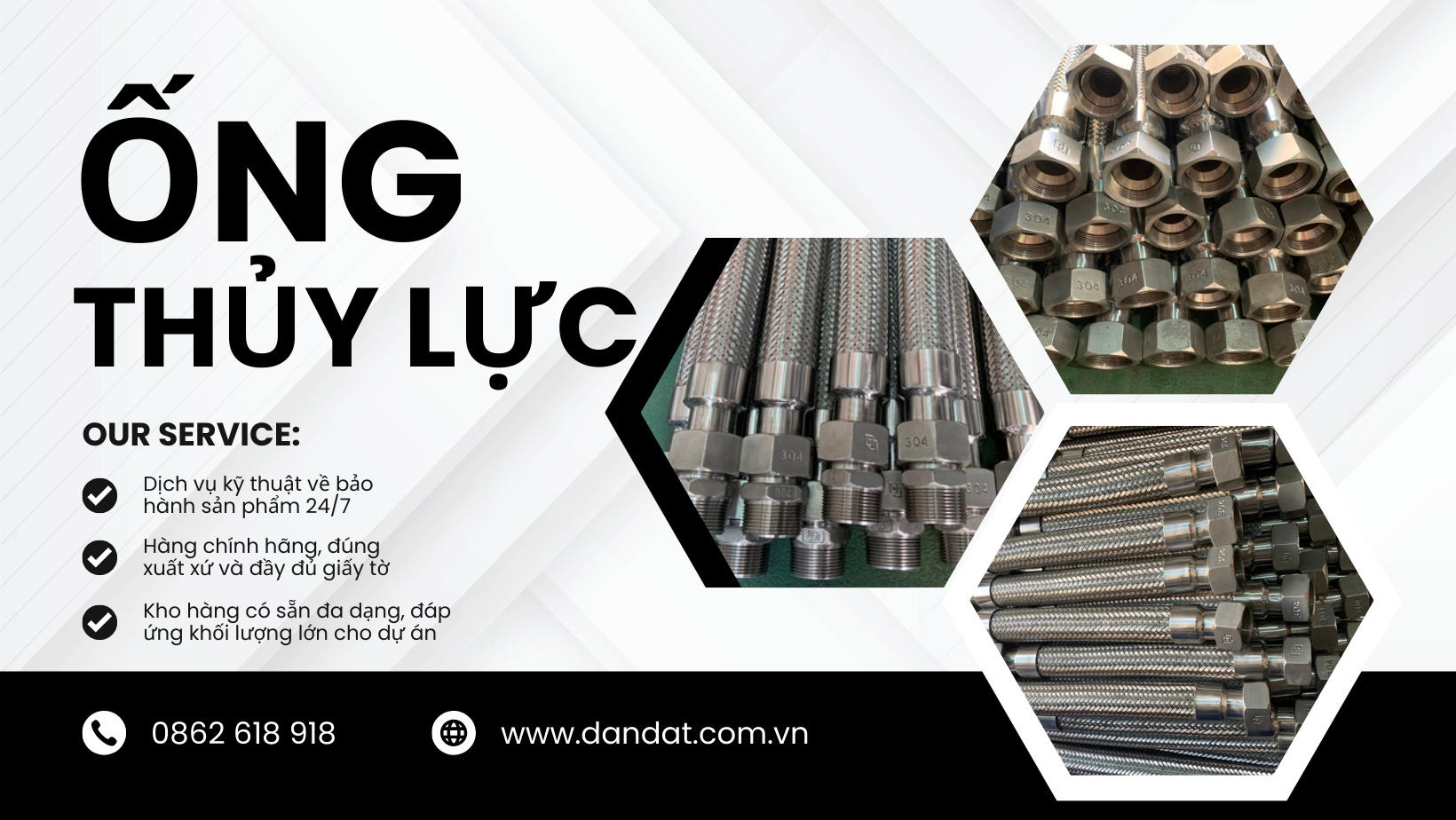 Ống Cao Su Thủy Lực Bọc Lưới Inox, Dây Tuy Ô Thủy Lực Đan Lưới Inox