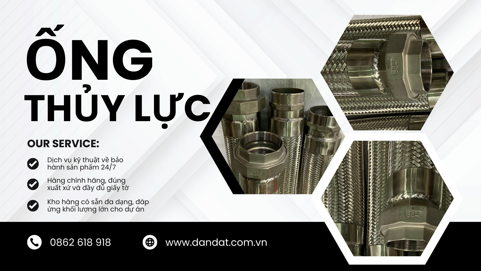 Ống Cao Su Thủy Lực Bọc Lưới Inox, Dây Tuy Ô Thủy Lực Đan Lưới Inox