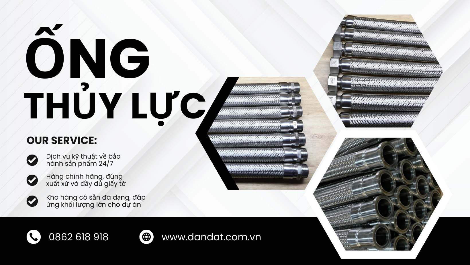 Ống Cao Su Thủy Lực Bọc Lưới Inox, Dây Tuy Ô Thủy Lực Đan Lưới Inox