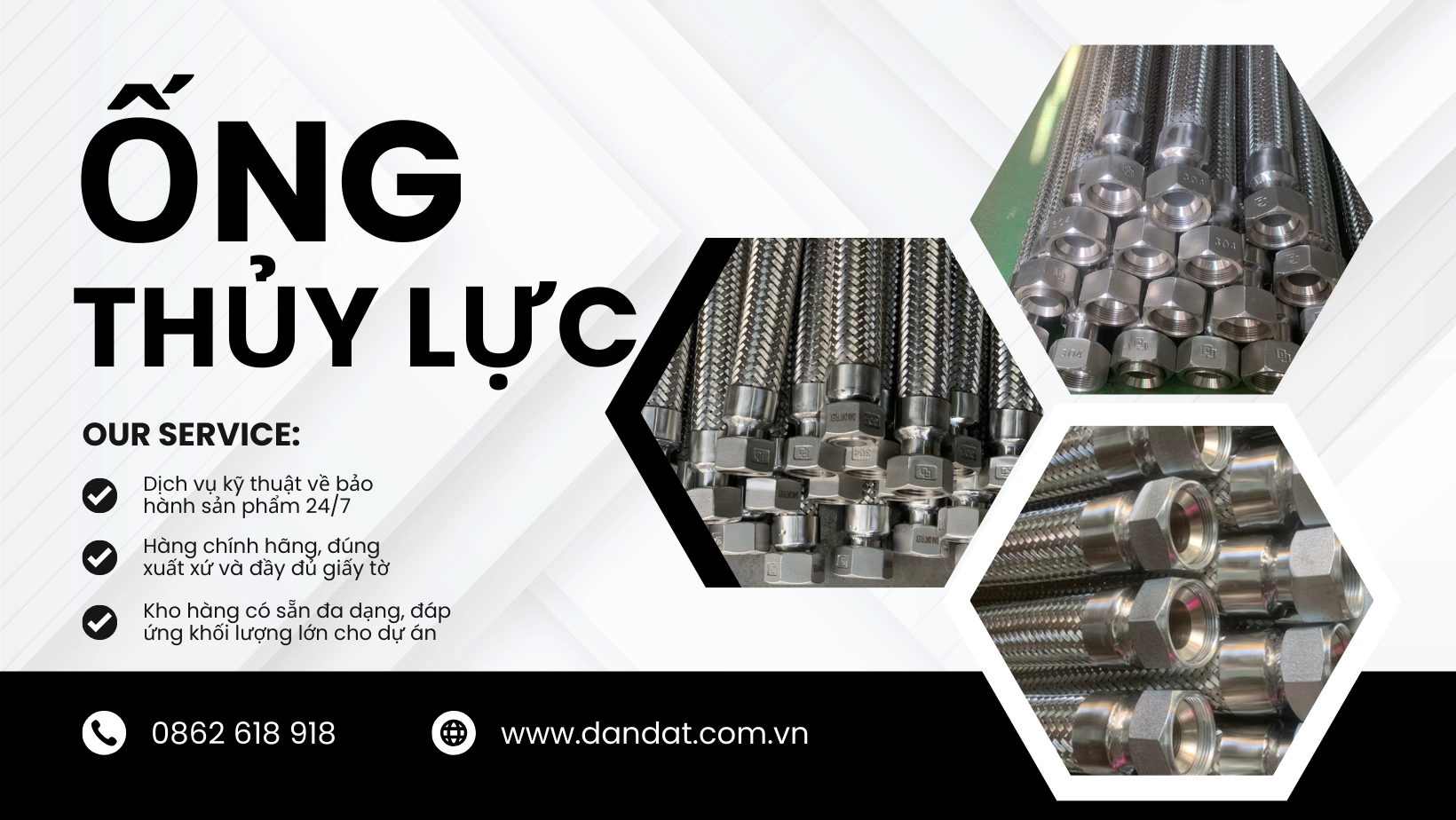 Ống Cao Su Thủy Lực Bọc Lưới Inox, Dây Tuy Ô Thủy Lực Đan Lưới Inox