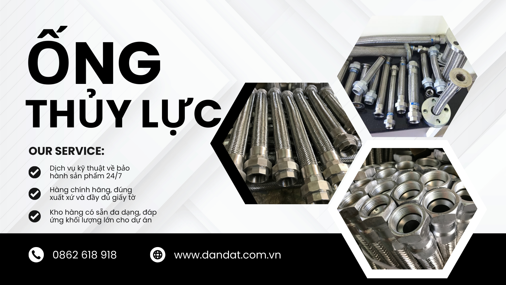 Ống Cao Su Thủy Lực Bọc Lưới Inox, Dây Tuy Ô Thủy Lực Đan Lưới Inox