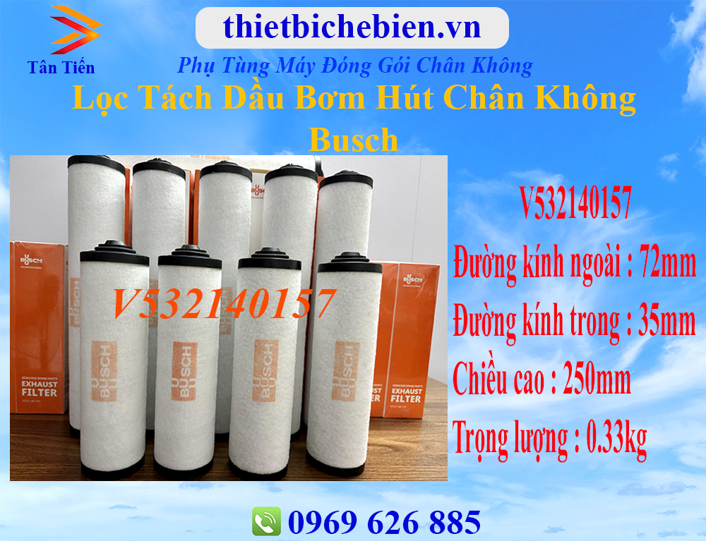 lọc tách dầu bơm hút chân không v532140157