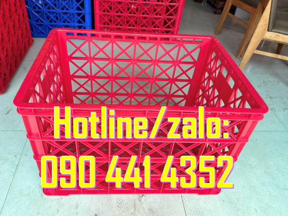 Sóng hở đựng rau củ sạch, sóng nhựa bít màu xanh dương có nắp,