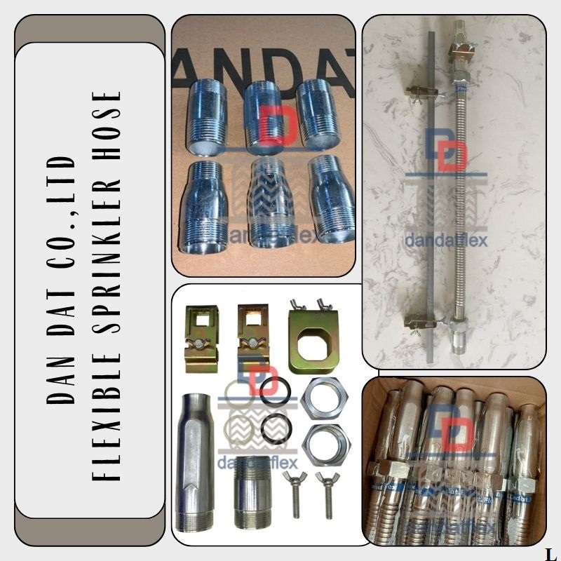 Khớp nối mềm inox kết nối đầu phun nước chữa cháy, ống mềm Sprninkler