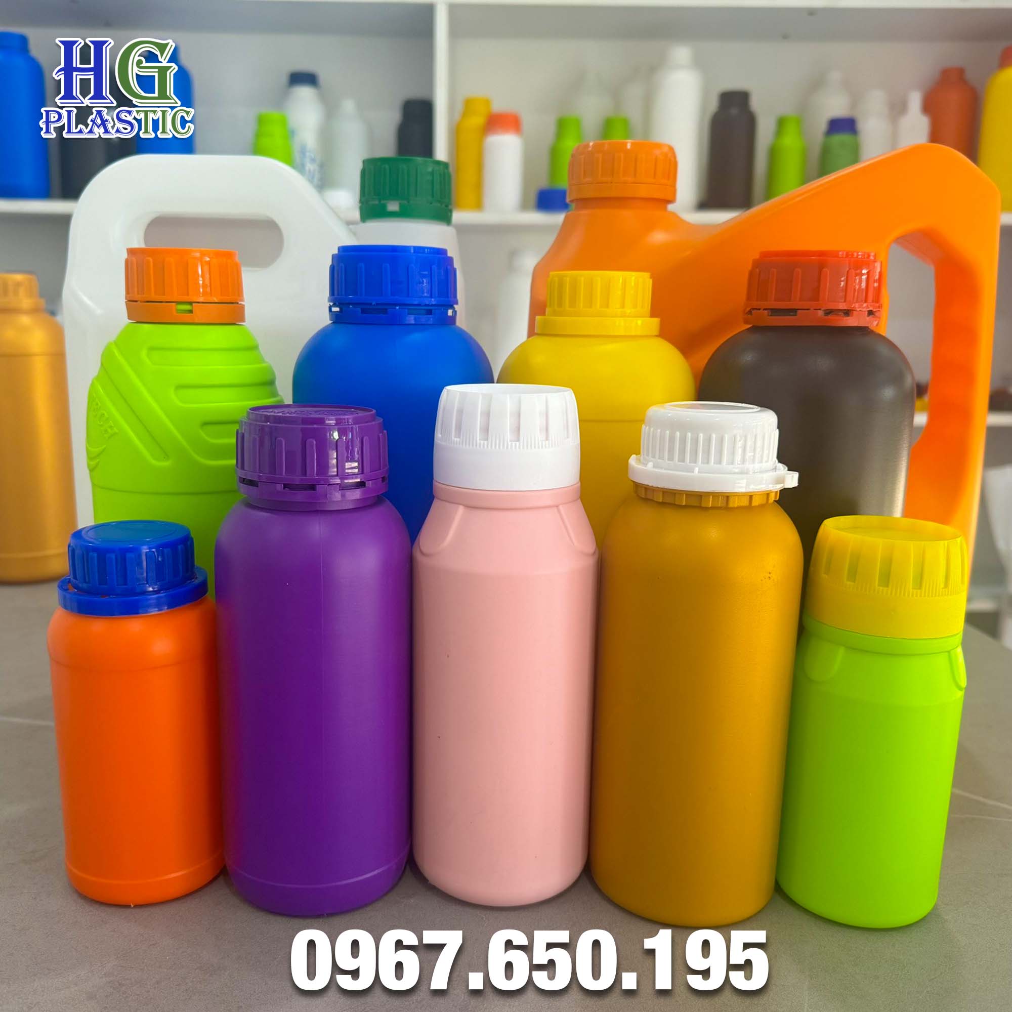 Chai nhựa đựng nông dược , vỏ chai BVTV , Chai 1000ml, Chai 500ml ...