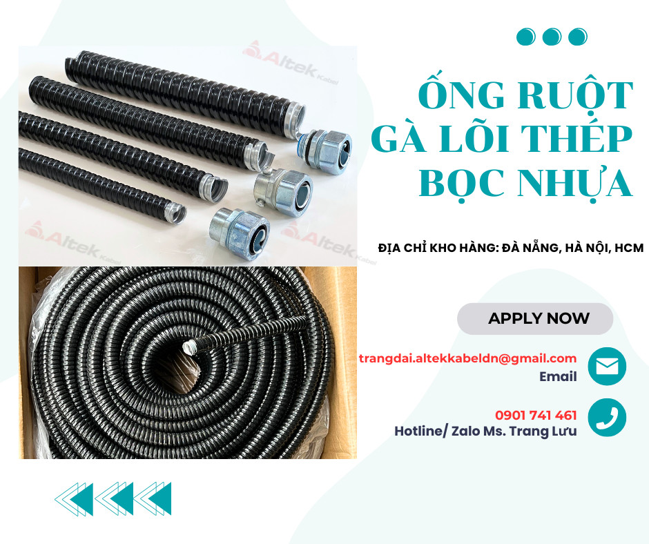 Ống ruột gà lõi thép bọc nhựa pvc phi 100 - 4 inch