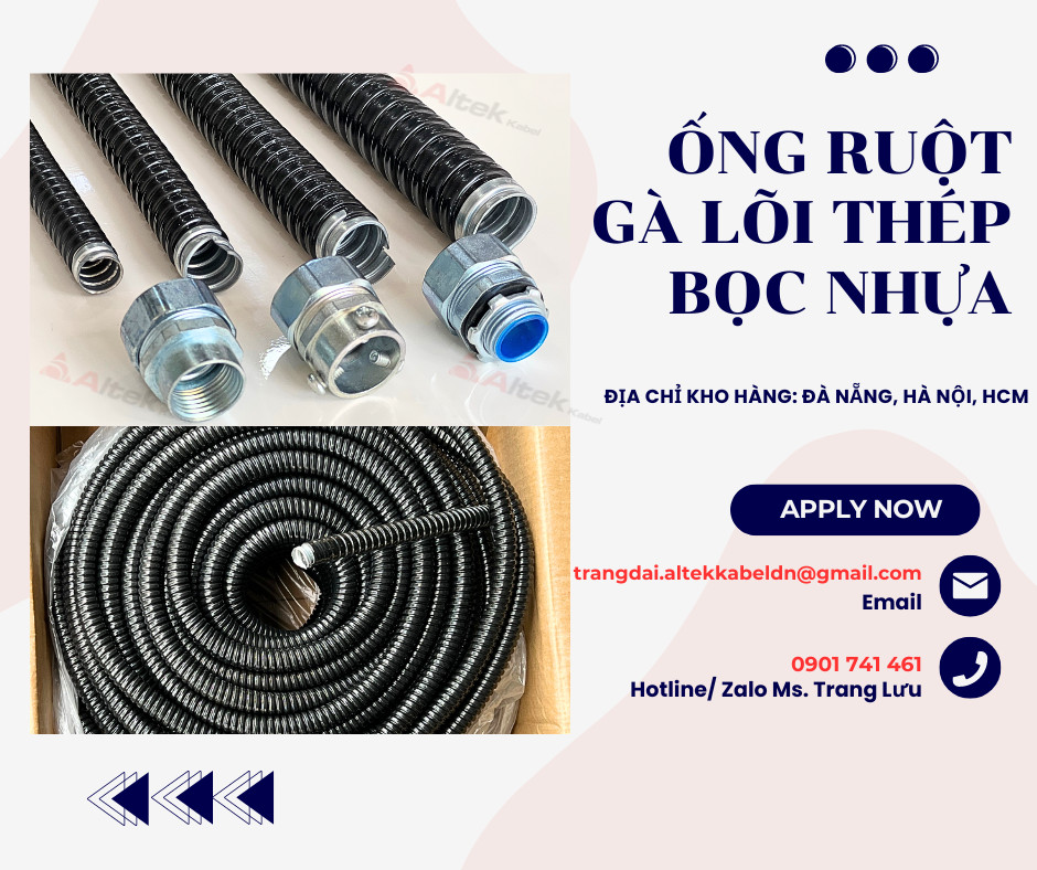 Ống ruột gà lõi thép bọc nhựa pvc phi 100 - 4 inch