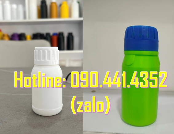 Sỉ lẻ chai nhựa 1 lít HDPE, chai nhựa 0.5 lít đựng hoá chất, chai nhựa