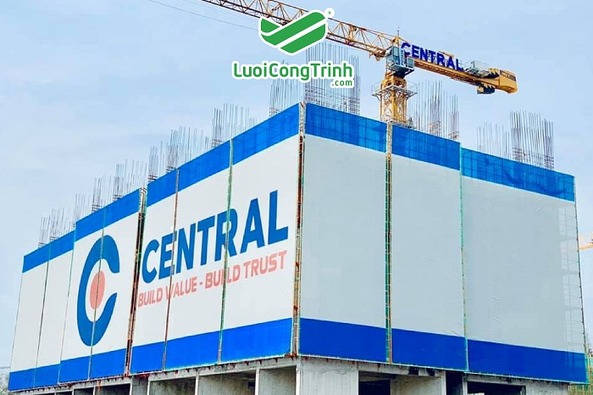 Lưới PVC In logo quảng cáo xây dựng công trình