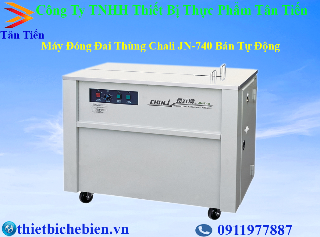 Máy đóng đai thùng bán tự động Chali Jn740