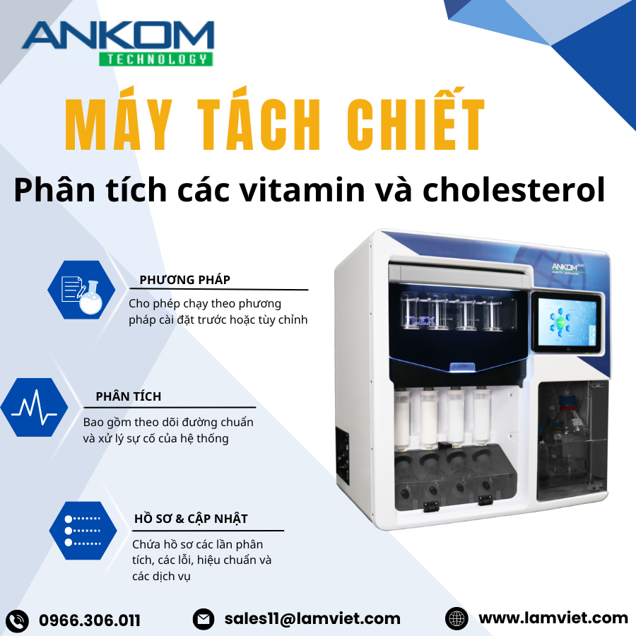 Máy tách chiết phân tích các vitamin và cholesterol