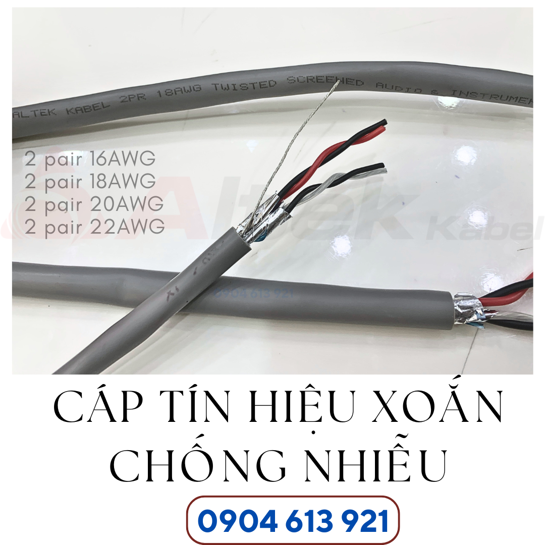 Dây tín hiệu chống nhiễu 18AWG Altek Kabel giá tốt toàn quốc