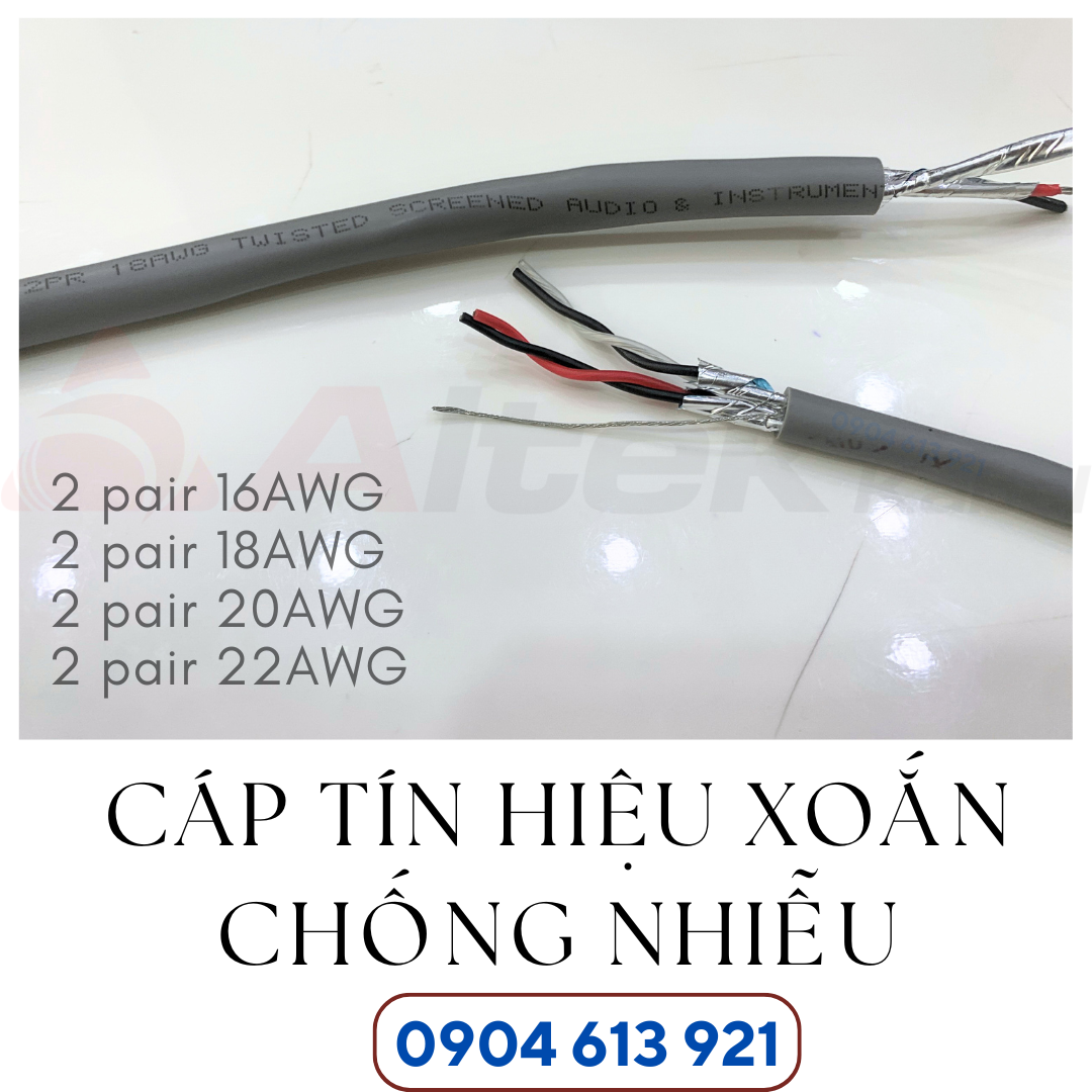 Dây tín hiệu chống nhiễu 18AWG Altek Kabel giá tốt toàn quốc