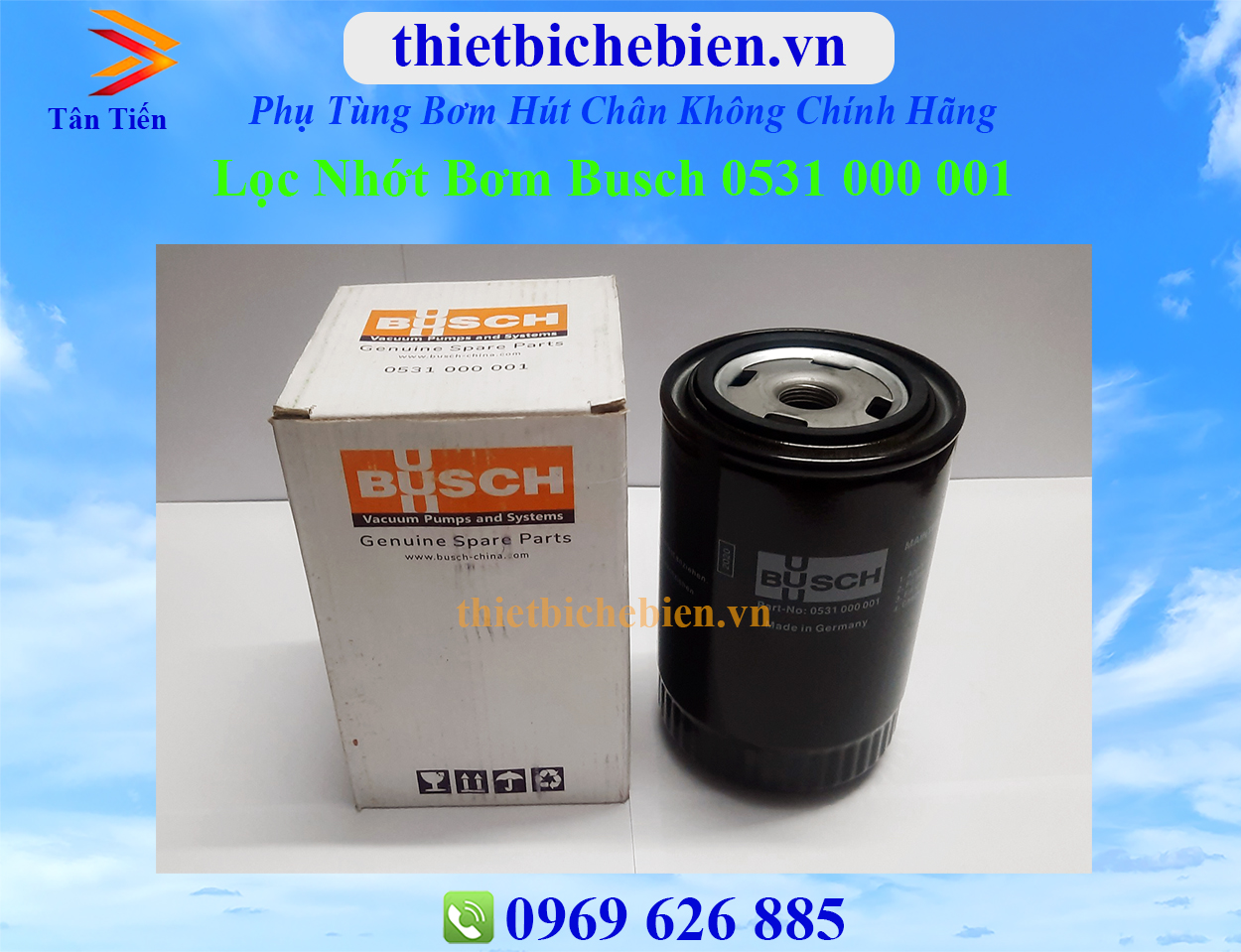 Lọc nhớt bơm Busch 053100001 chính hãng