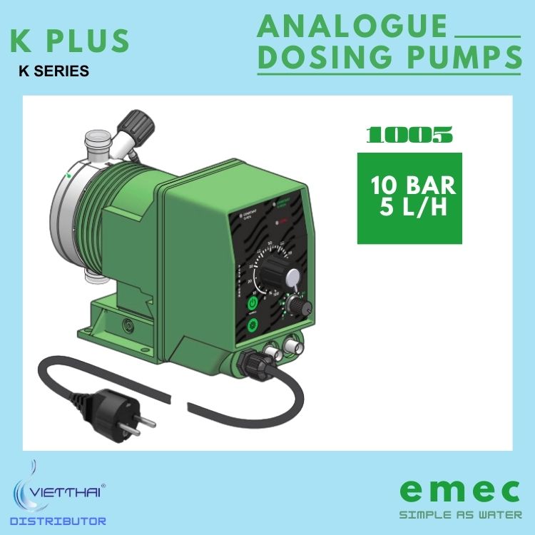 Bơm định lượng EMEC KPLUS 1802 K/PP châm theo tỷ lệ