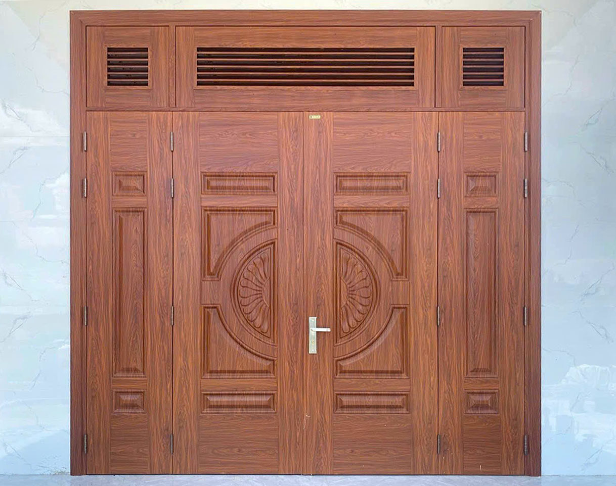 Cửa thép vân gỗ tại Long Khánh - Đồng Nai