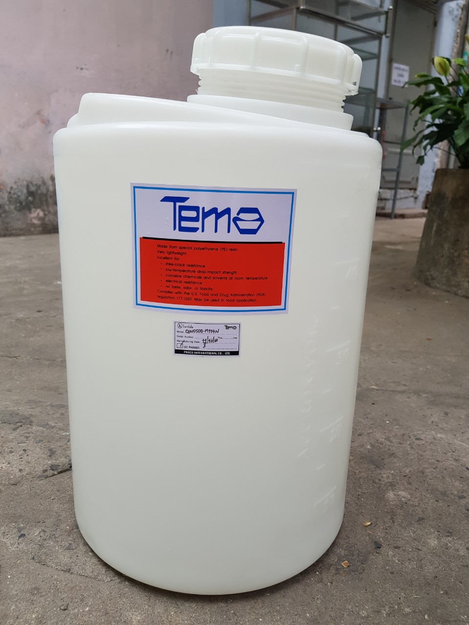bồn nhựa PE 50l chứa háo chất hãng pakco thái lan