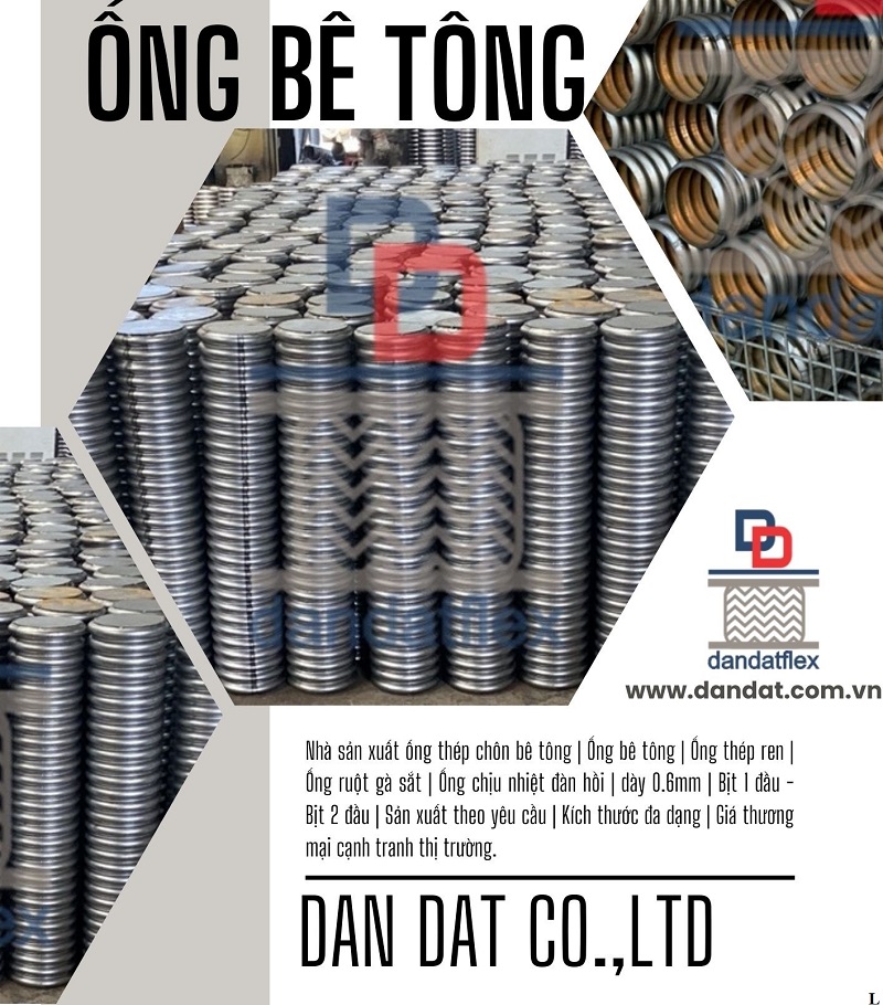 Ống thép chôn bê tông DN150, ống ruột gà sắt dày 0.6mm