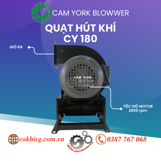 Quạt hút thổi khí CY-180 của hãng Camyork Đài Loan