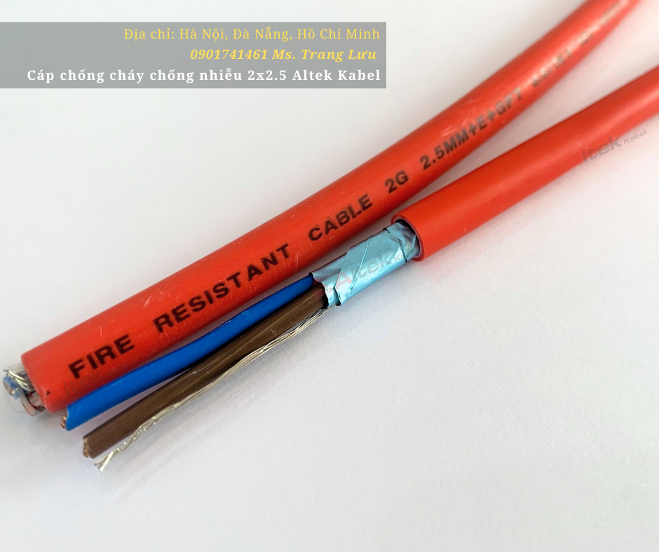 Cáp chống cháy chống nhiễu Altek Kabel FR-2x2.5mm2