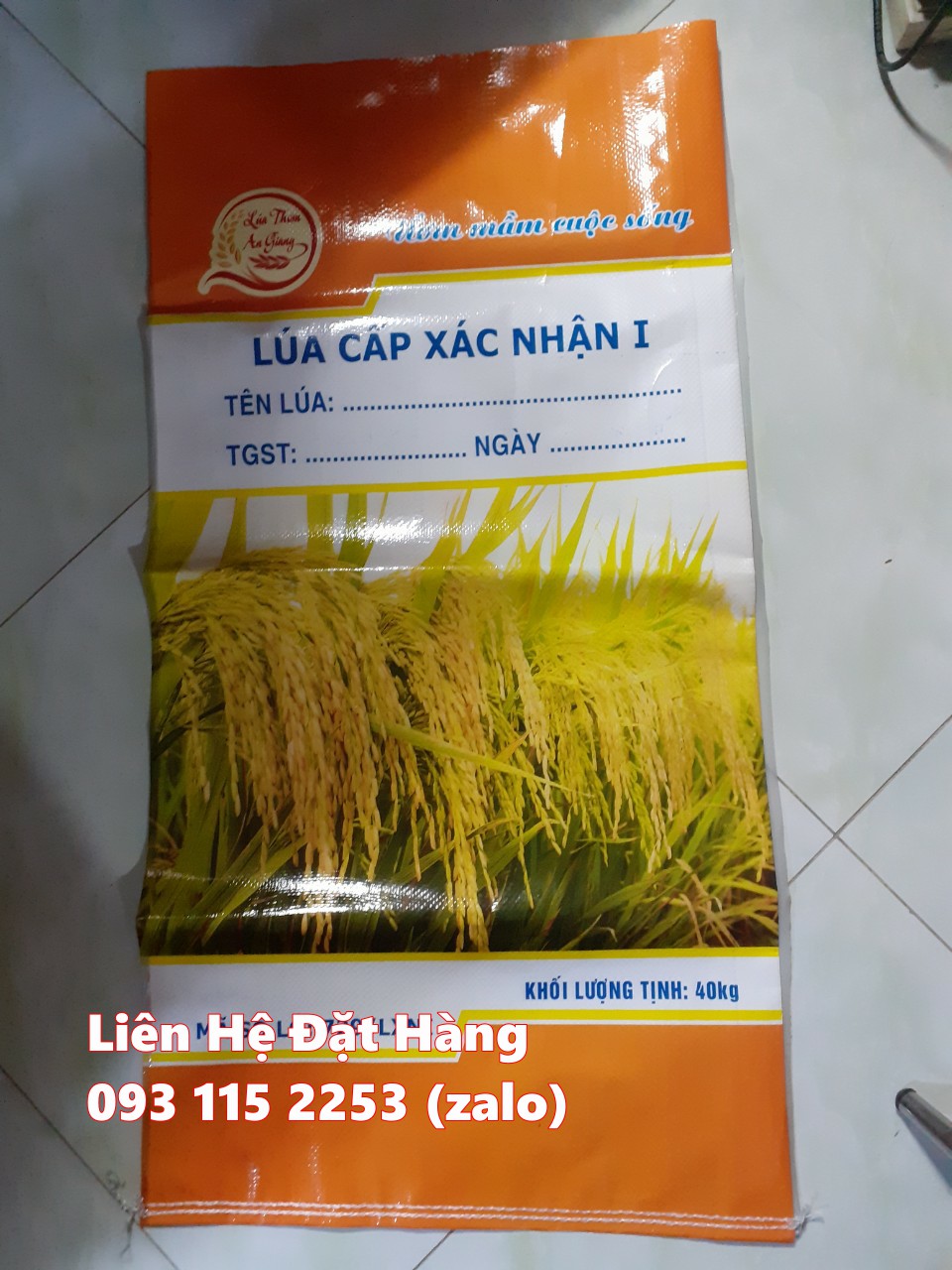 Bao lúa giống 40kg in sẵn hàng tại xưởng giá cả phải chăng