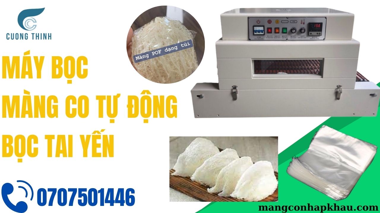 máy bọc màng co bs4020 bọc tai yến siêu đẹp