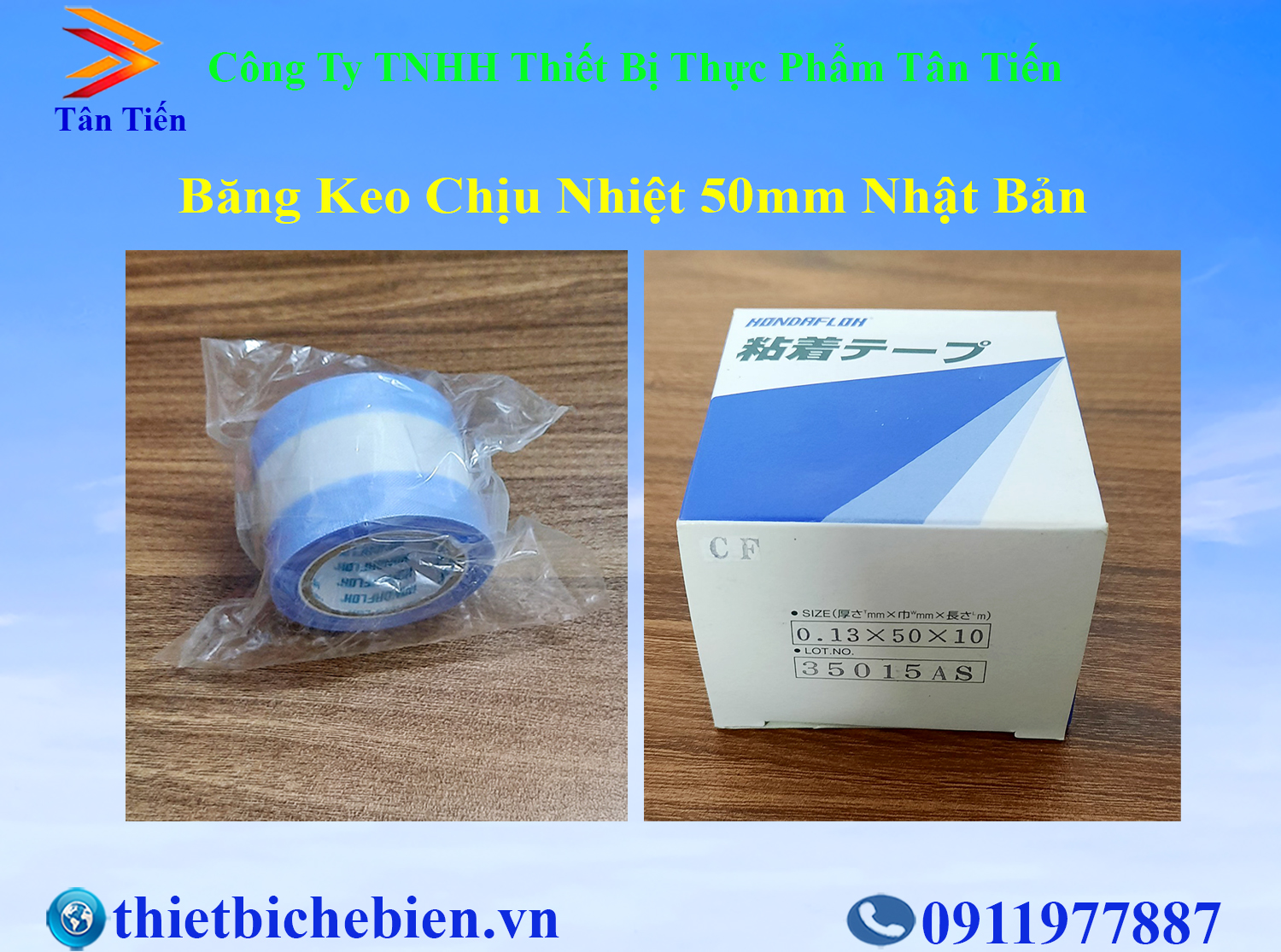 Băng keo chịu nhiệt 50mm Nhật Bản giá tốt