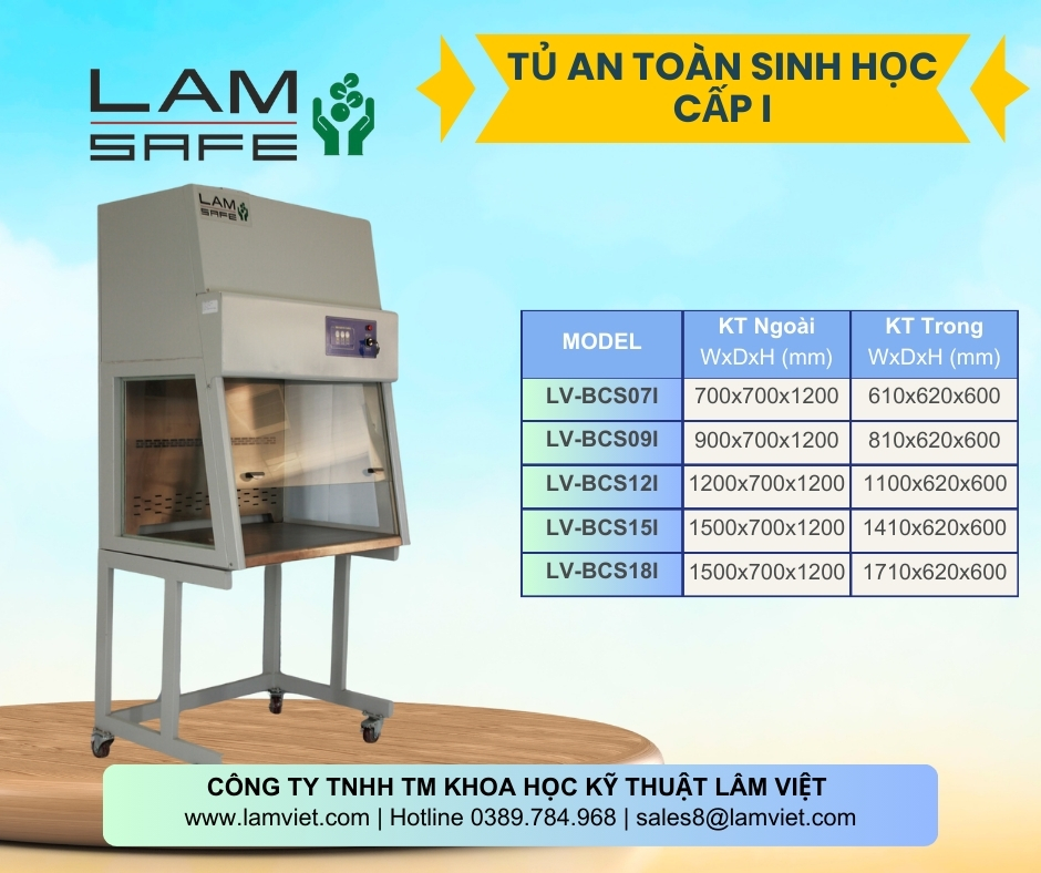 Tủ an toàn sinh học cấp I Lamsafe