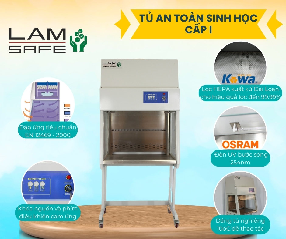 Tủ an toàn sinh học cấp I Lamsafe