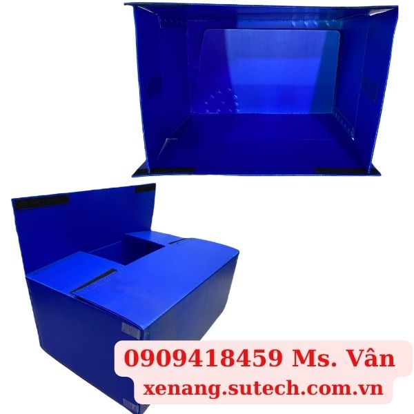 Thùng nhựa PP Danpla xếp 640x400x250(mm)