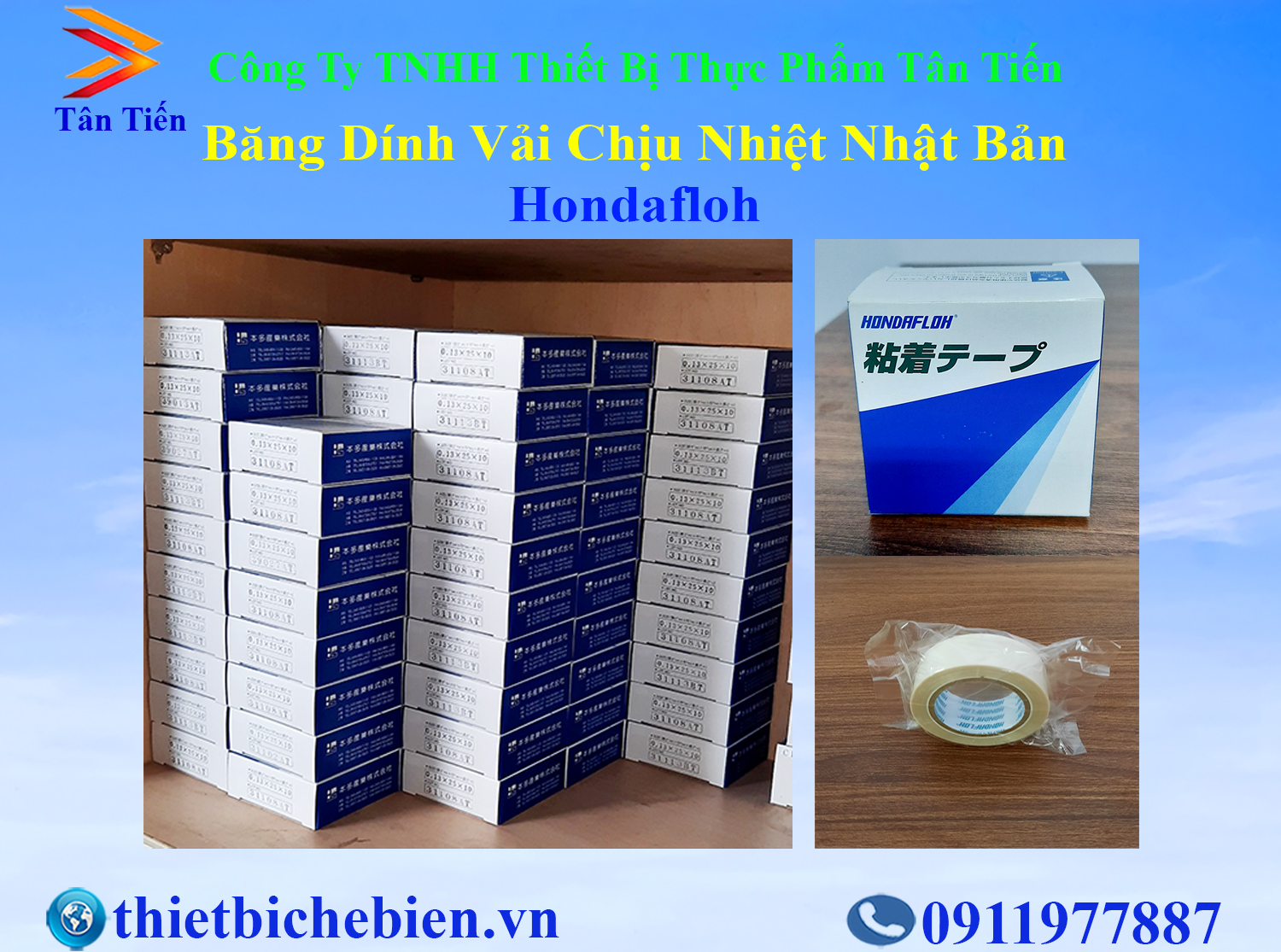 Băng dính vải chịu nhiệt Nhật Bản Hondafloh