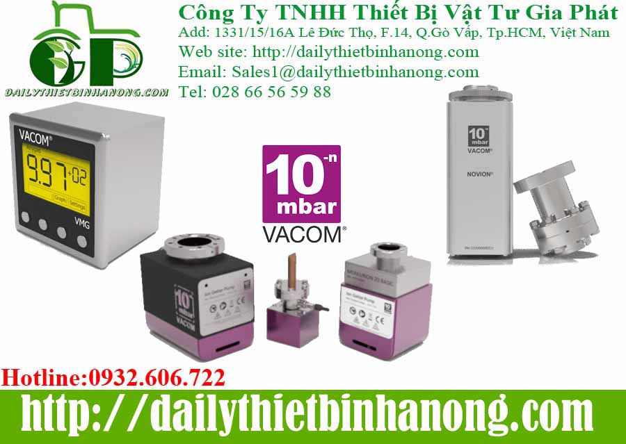 Thiết bị đo chân không Vacom, cảm biến chân không Vacom