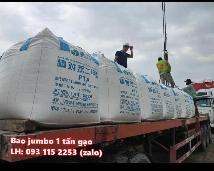 Bao jumbo chứa đựng hàng thành phảm và bán thành phẩm lưu kho, xuất