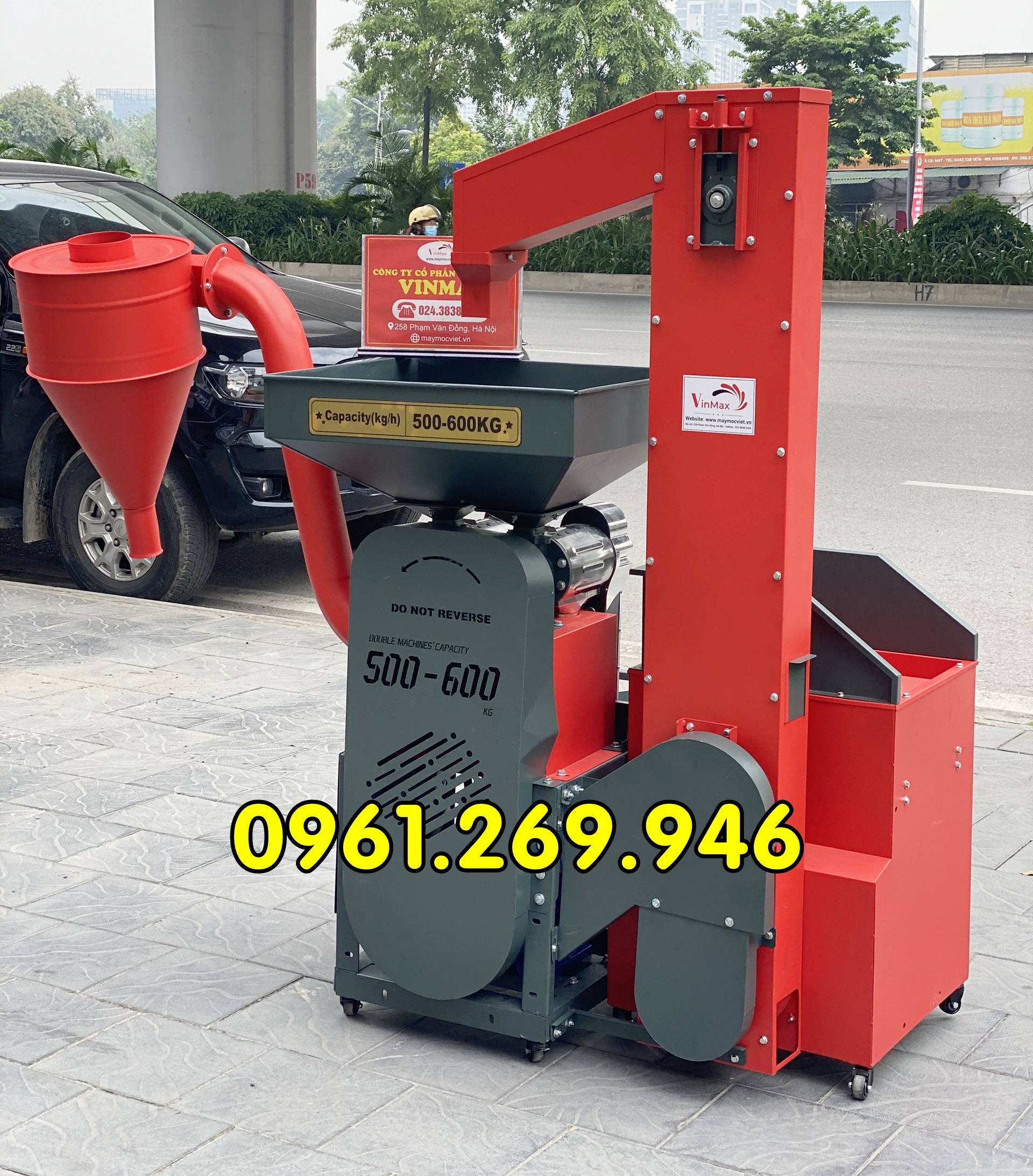 Máy xay xát lúa gạo liên hoàn 600kg/h gàu tải - lọc sạn - lọc tấm