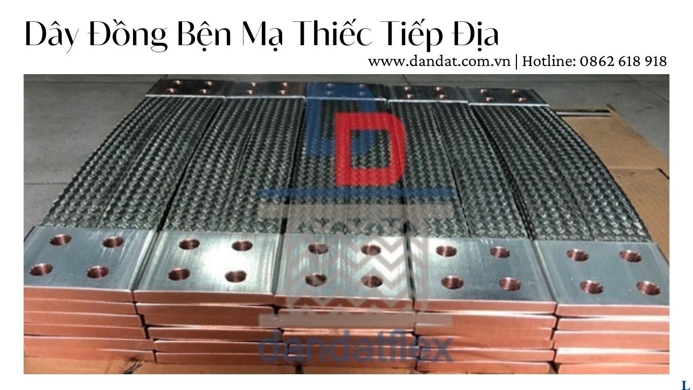Khớp nối mềm busway, dây đồng bện mạ thiếc 2 đầu cốt