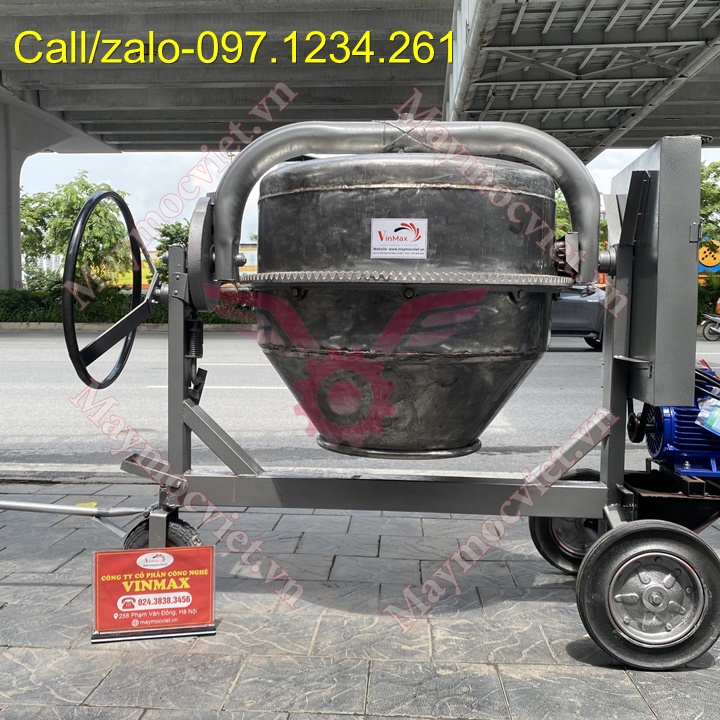 Máy trộn bê tông 350L inox chạy điện giá rẻ