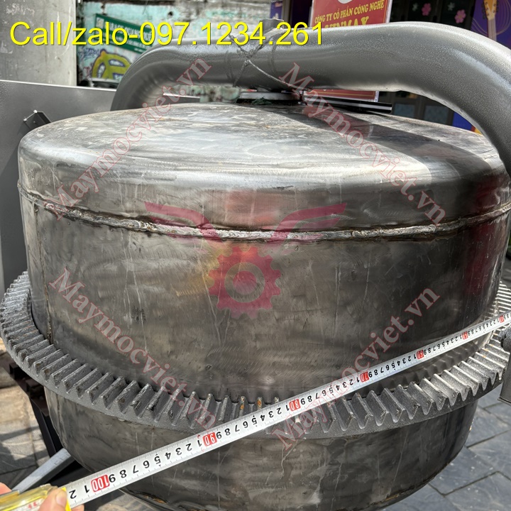 Máy trộn bê tông 350L inox chạy điện giá rẻ