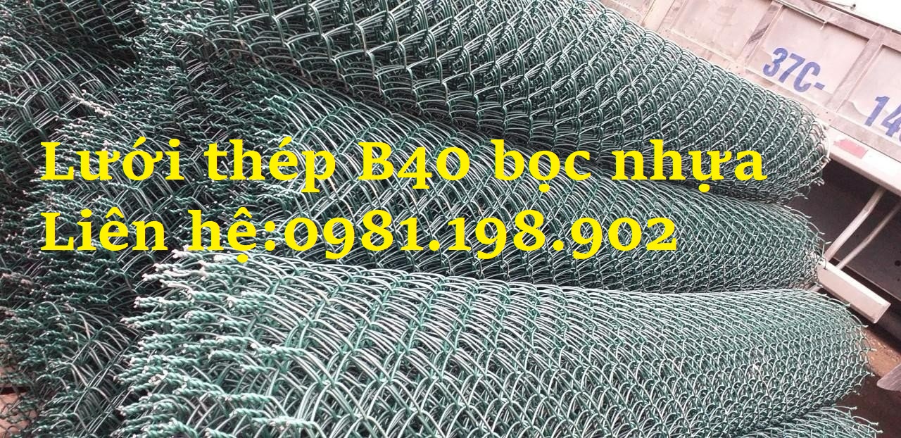 Lưới b40 mạ kẽm, bọc nhựa làm hàng rào khổ 1m,1m2,1m5,...