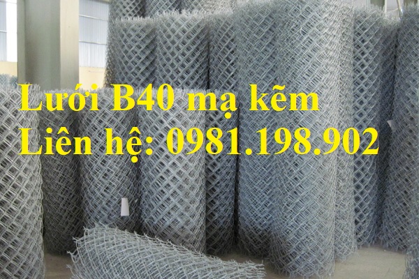 Lưới b40 mạ kẽm, bọc nhựa làm hàng rào khổ 1m,1m2,1m5,...