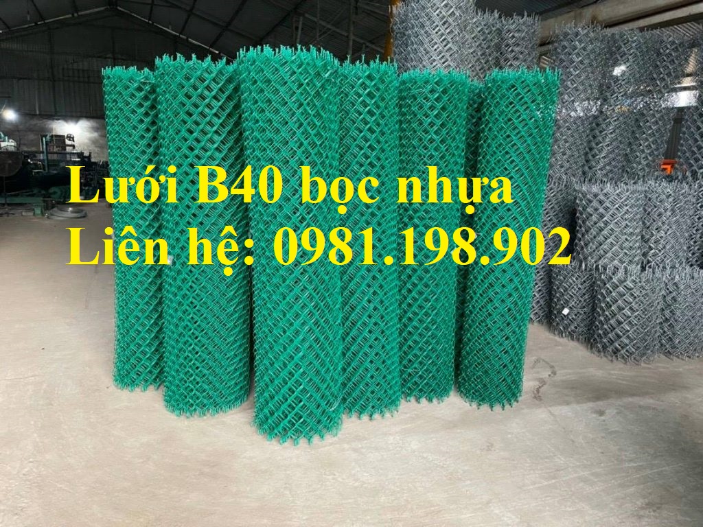 Lưới b40 mạ kẽm, bọc nhựa làm hàng rào khổ 1m,1m2,1m5,...