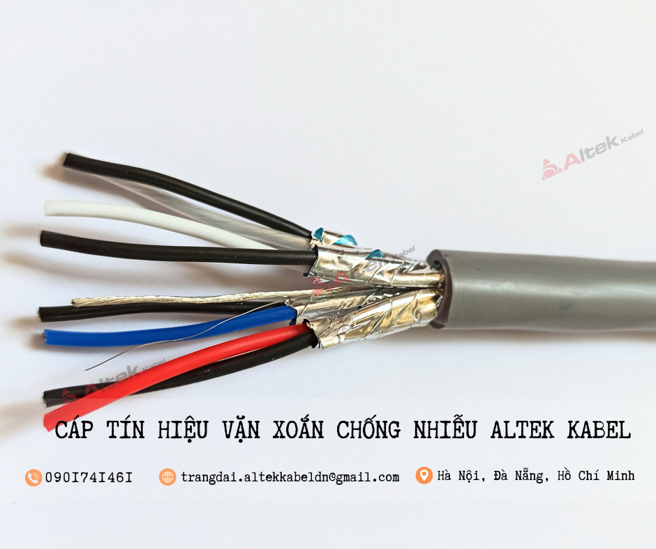 Cáp tín hiệu AWG vặn xoắn 2 lớp chống nhiễu Altek Kabel