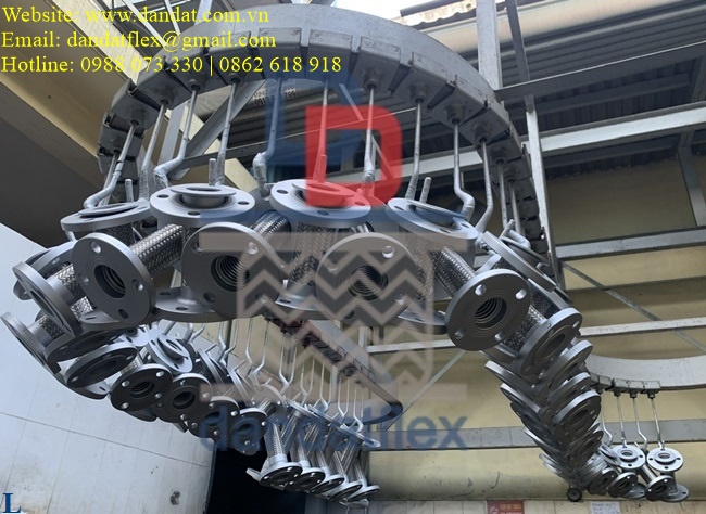 Khớp nối mềm inox mặt bích inox 304 inox 316, khớp chống rung inox
